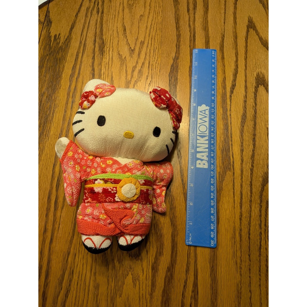Sanrio Hello Kitty Floral Kimono Japanese Traditional Doll 8 Inch authentic